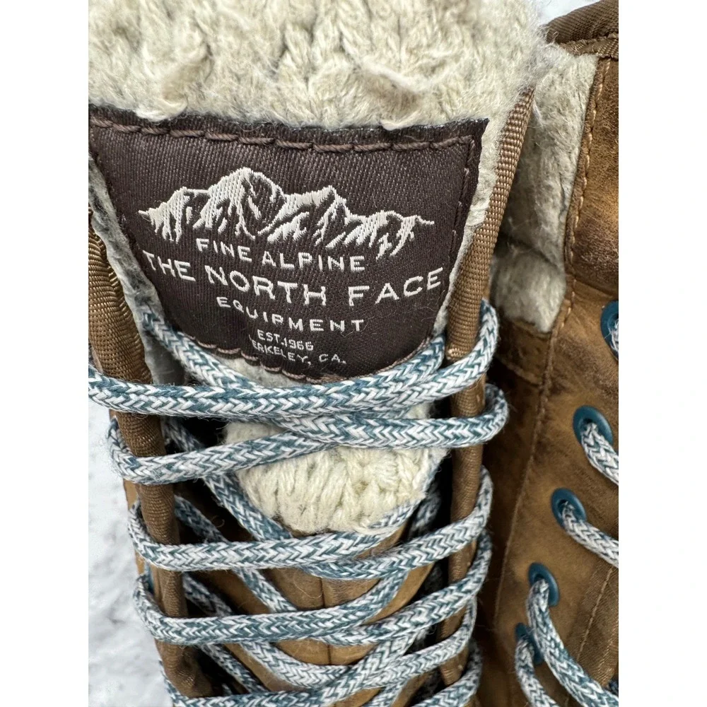The North Face Shellista II Mid Boots Brown Leather Winter Snow CVX2 Womens 8